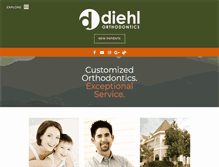 Tablet Screenshot of diehlorthodontics.com